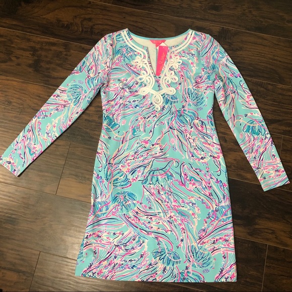 NWT Lilly Pulitzer- Long Sleeve Harper Shift Dress - Picture 2 of 6